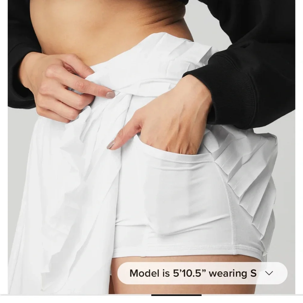 ALO Yoga White Mini Skirt
